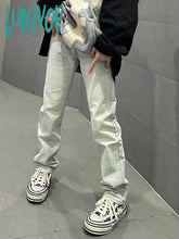 Lunivop Woman Jeans Denim Pants Unisex Japanese Fashion Aesthetics High Street Daily Pockets Wash